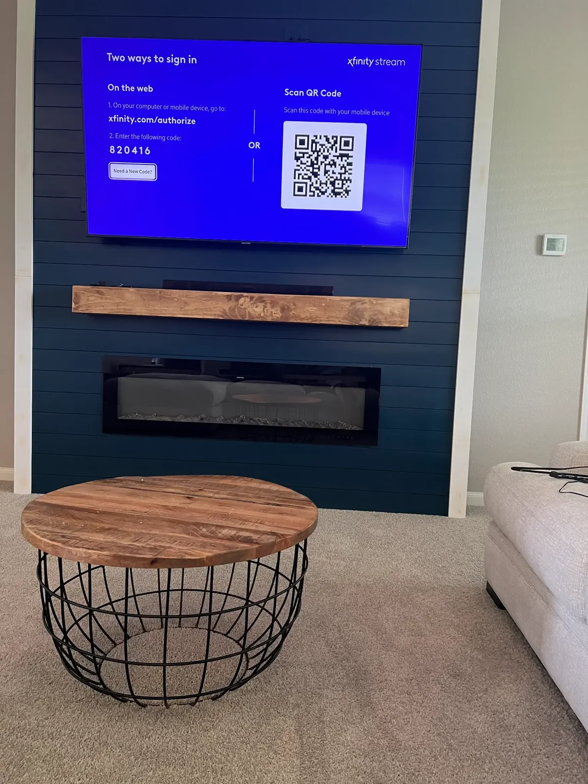 04 · Advanced stage of an Elite Accent Wall media-wall project